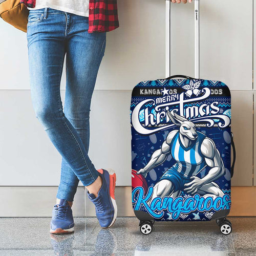 Kangaroos Football Xmas Luggage Cover Australia AFL Mascot