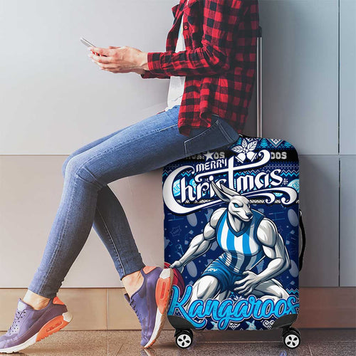 Kangaroos Football Xmas Luggage Cover Australia AFL Mascot