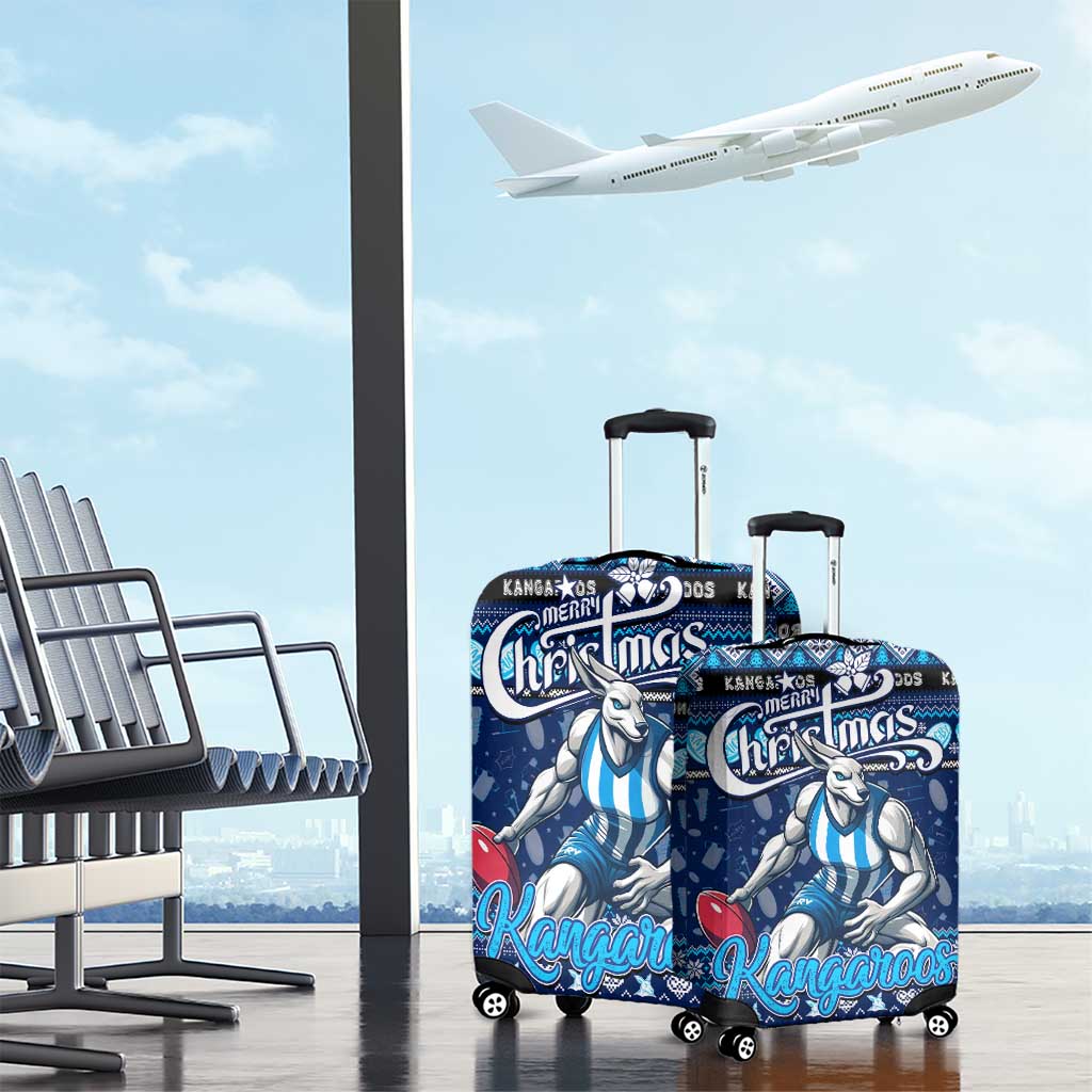 Kangaroos Football Xmas Luggage Cover Australia AFL Mascot