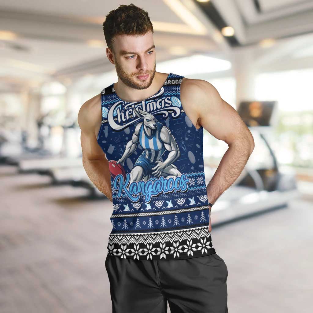Personalized Kangaroos Rugby Xmas Men Tank Top Australia AFL Mascot