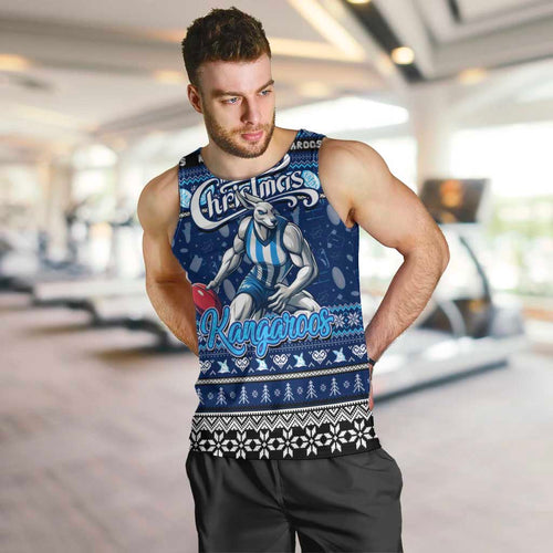 Personalized Kangaroos Rugby Xmas Men Tank Top Australia AFL Mascot