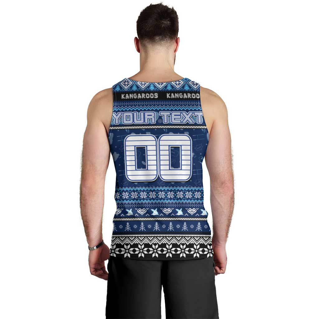 Personalized Kangaroos Rugby Xmas Men Tank Top Australia AFL Mascot