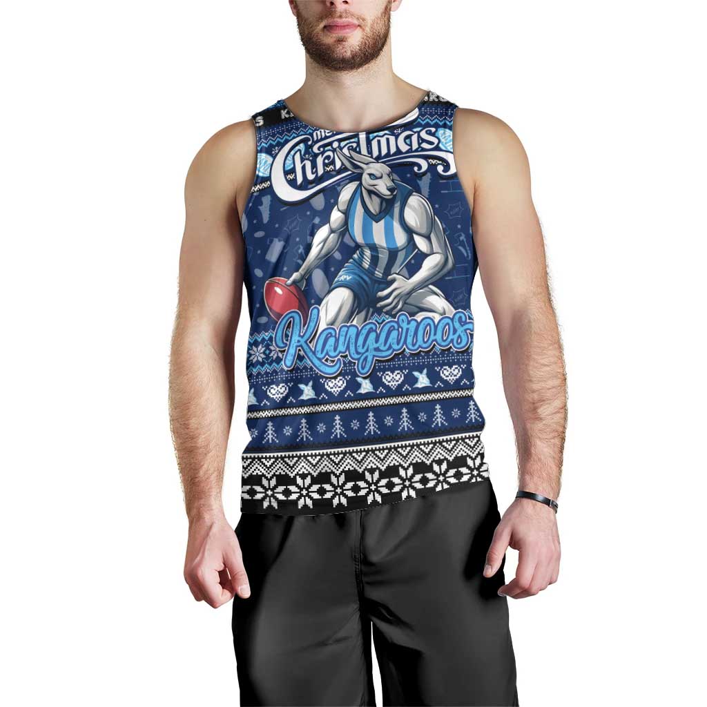 Personalized Kangaroos Rugby Xmas Men Tank Top Australia AFL Mascot