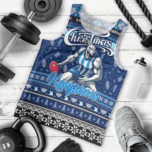 Personalized Kangaroos Rugby Xmas Men Tank Top Australia AFL Mascot