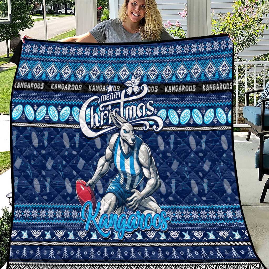 Kangaroos Football Xmas Quilt Australia AFL Mascot