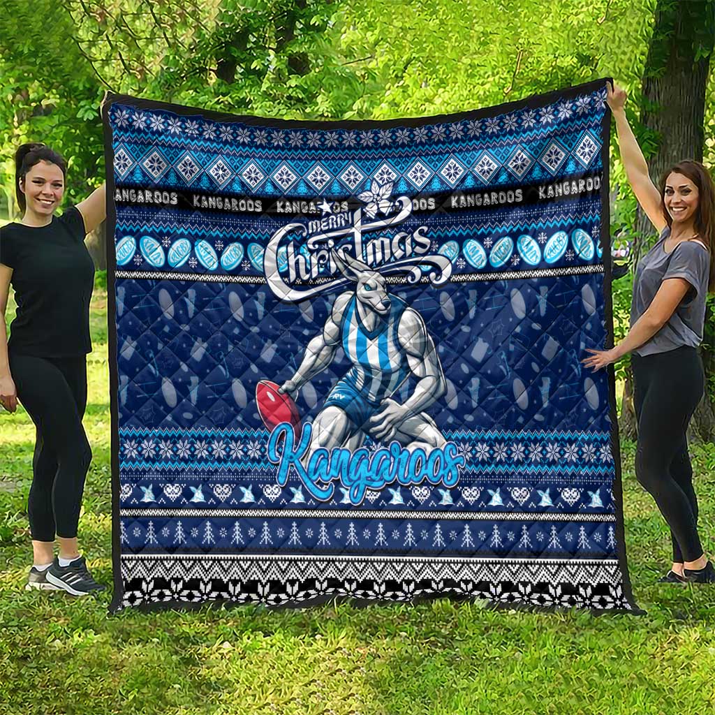 Kangaroos Football Xmas Quilt Australia AFL Mascot