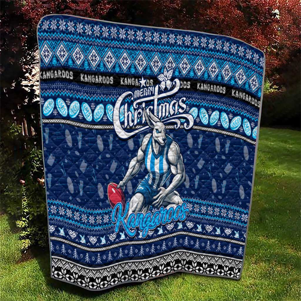 Kangaroos Football Xmas Quilt Australia AFL Mascot