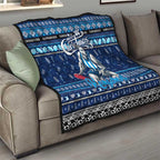 Kangaroos Football Xmas Quilt Australia AFL Mascot