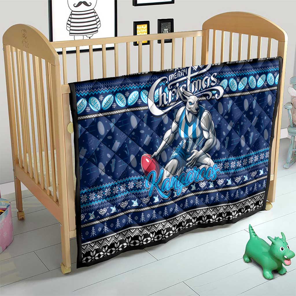 Kangaroos Football Xmas Quilt Australia AFL Mascot