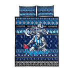 Kangaroos Football Xmas Quilt Bed Set Australia AFL Mascot