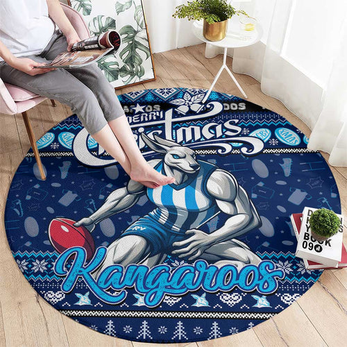 Kangaroos Football Xmas Round Carpet Australia AFL Mascot