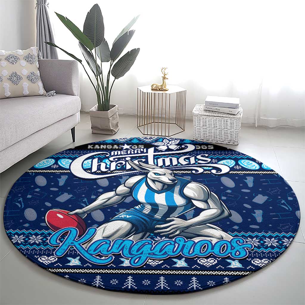 Kangaroos Football Xmas Round Carpet Australia AFL Mascot