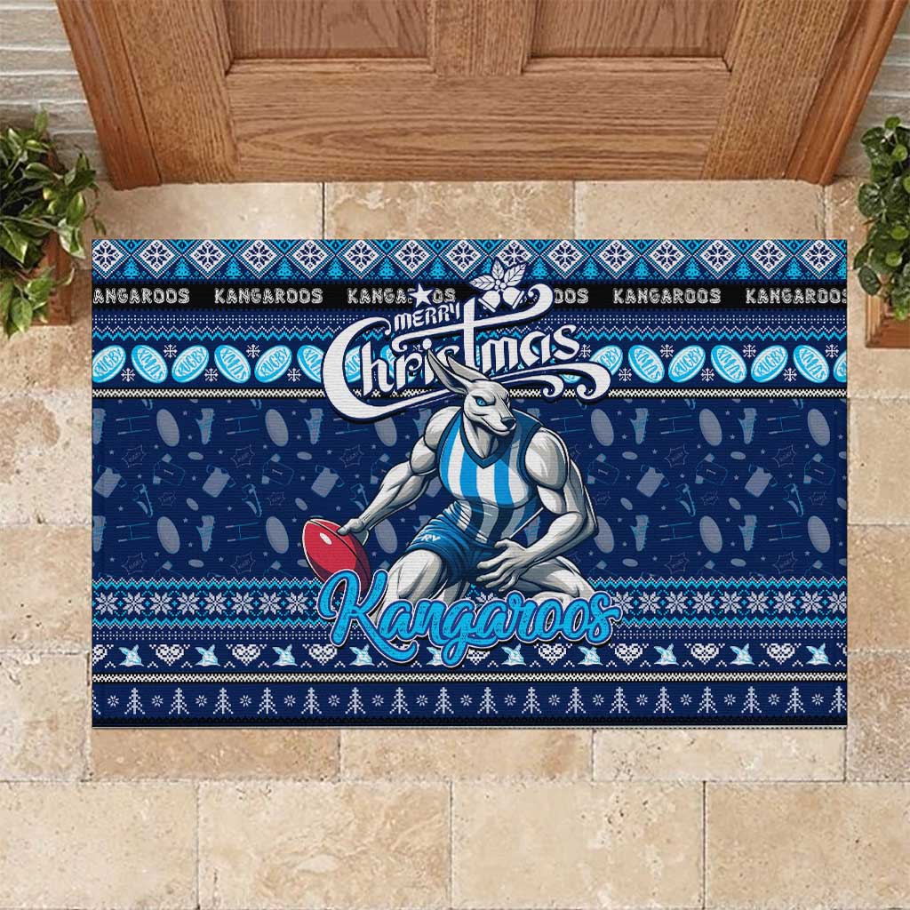 Kangaroos Football Xmas Rubber Doormat Australia AFL Mascot