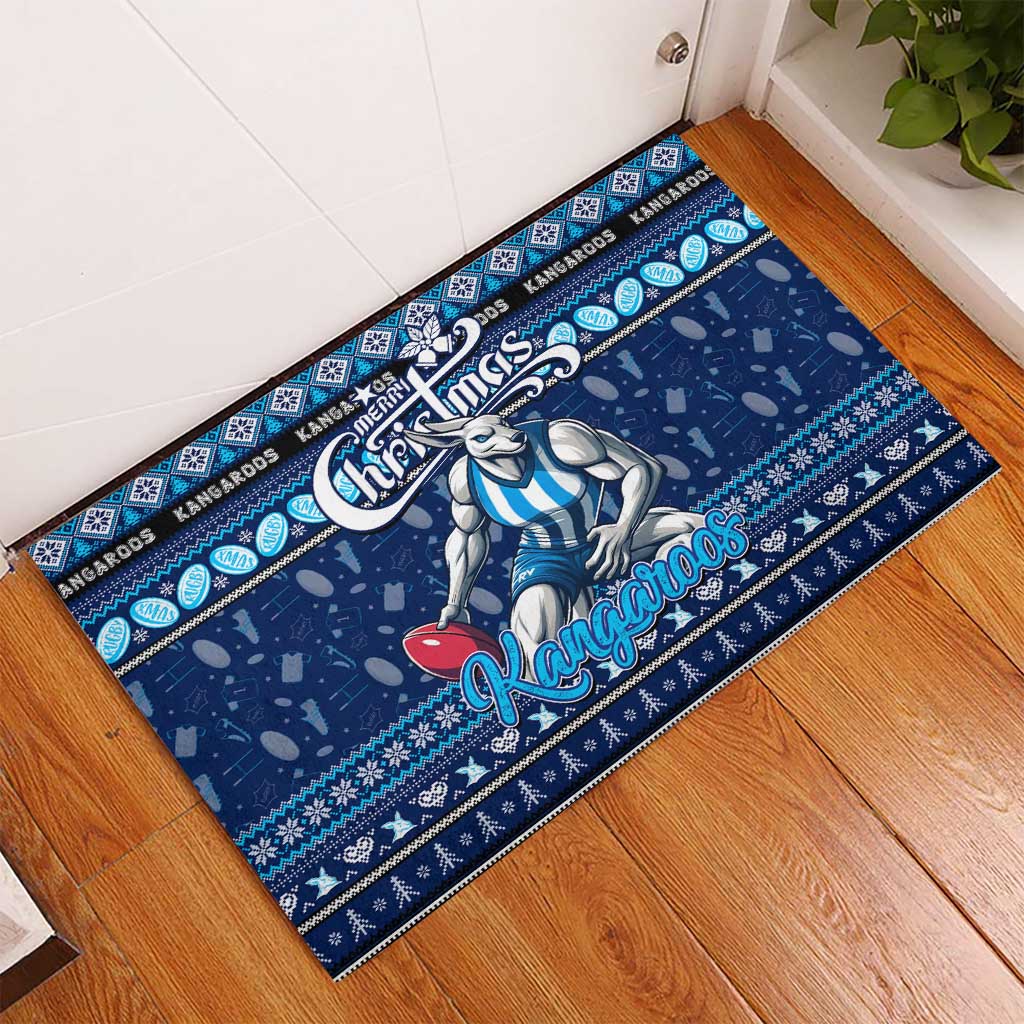 Kangaroos Football Xmas Rubber Doormat Australia AFL Mascot