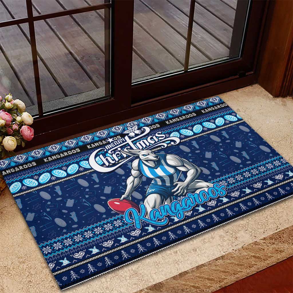 Kangaroos Football Xmas Rubber Doormat Australia AFL Mascot