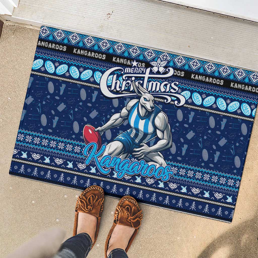 Kangaroos Football Xmas Rubber Doormat Australia AFL Mascot