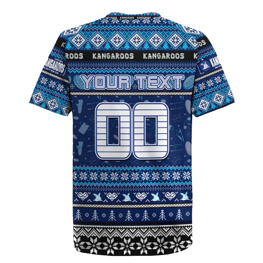 Personalized Kangaroos Rugby Xmas Rugby Jersey Australia AFL Mascot