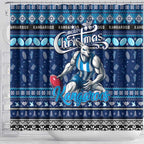 Kangaroos Football Xmas Shower Curtain Australia AFL Mascot
