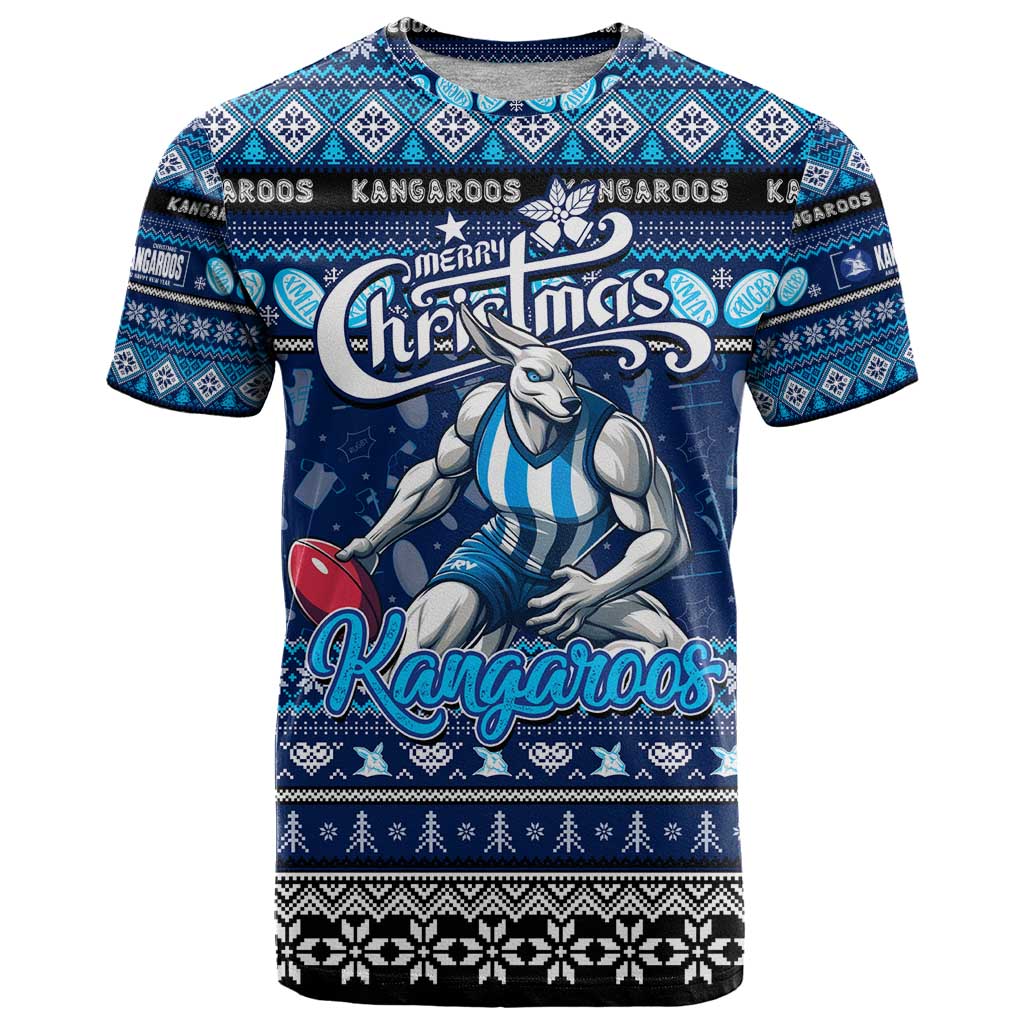 Personalized Kangaroos Rugby Xmas T Shirt Australia AFL Mascot
