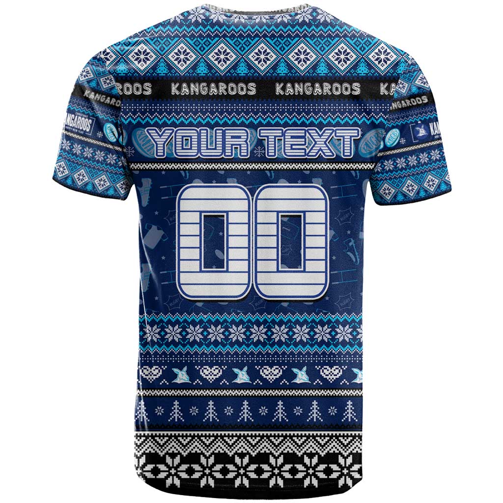 Personalized Kangaroos Rugby Xmas T Shirt Australia AFL Mascot