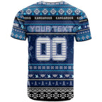 Personalized Kangaroos Rugby Xmas T Shirt Australia AFL Mascot