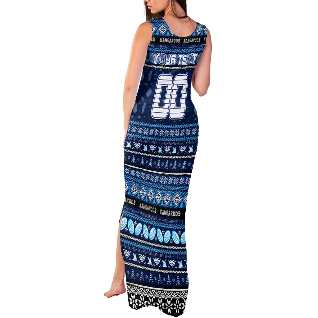 Personalized Kangaroos Rugby Xmas Tank Maxi Dress Australia AFL Mascot