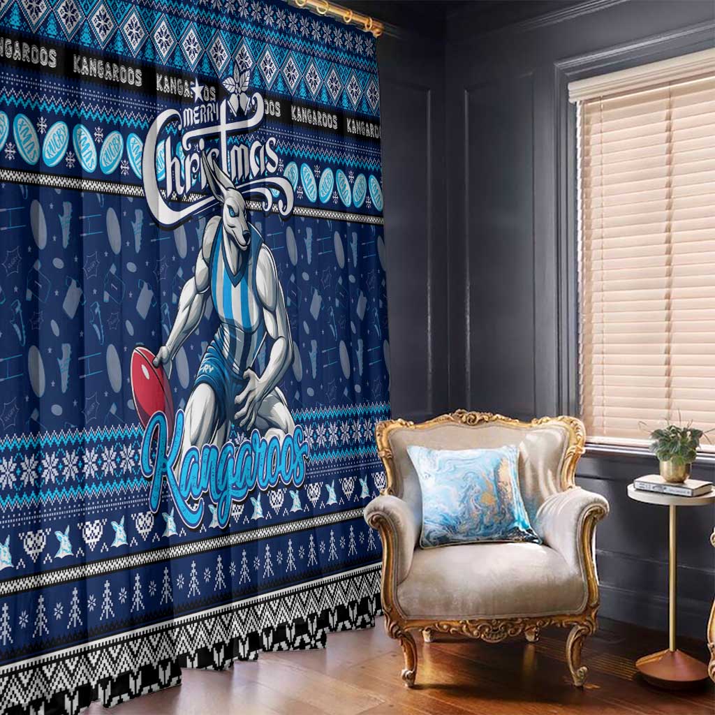 Kangaroos Football Xmas Window Curtain Australia AFL Mascot