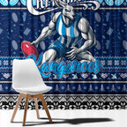 Kangaroos Football Xmas Window Curtain Australia AFL Mascot