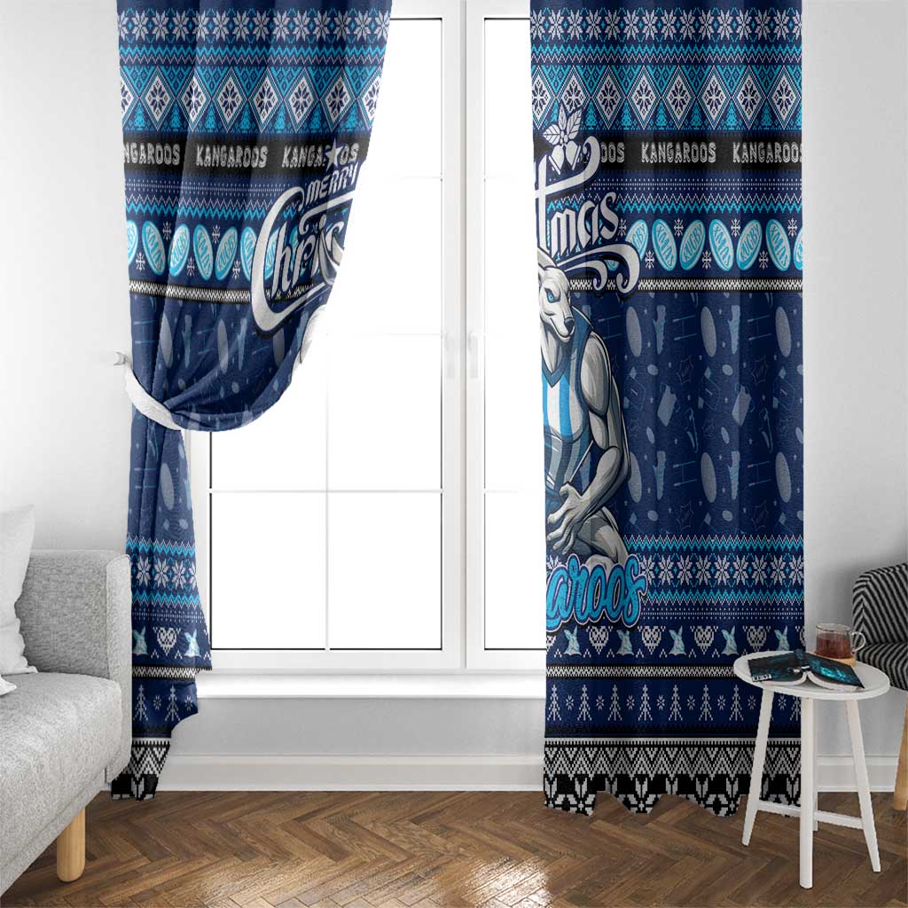Kangaroos Football Xmas Window Curtain Australia AFL Mascot