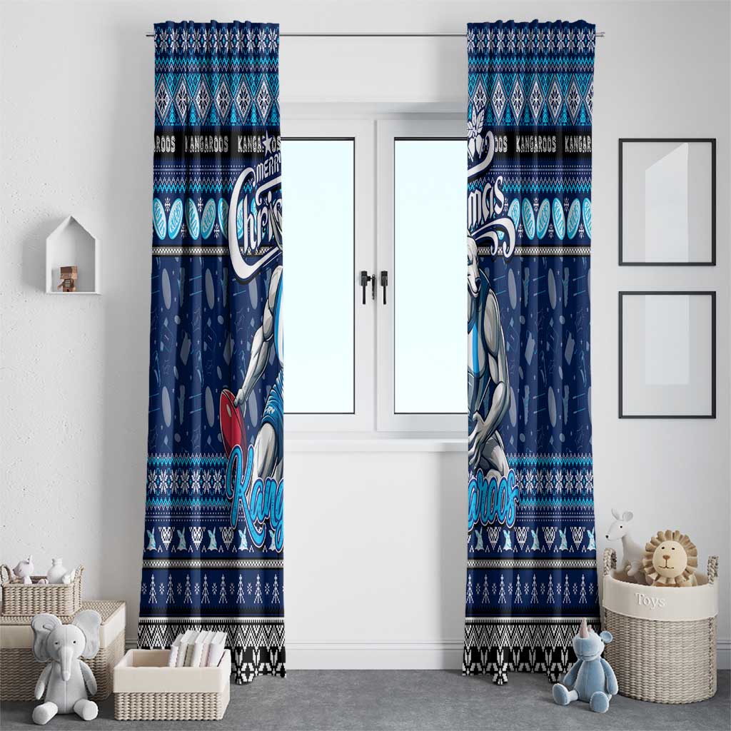 Kangaroos Football Xmas Window Curtain Australia AFL Mascot