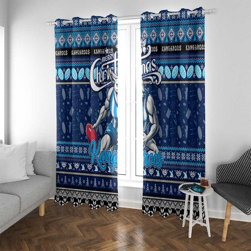 Kangaroos Football Xmas Window Curtain Australia AFL Mascot