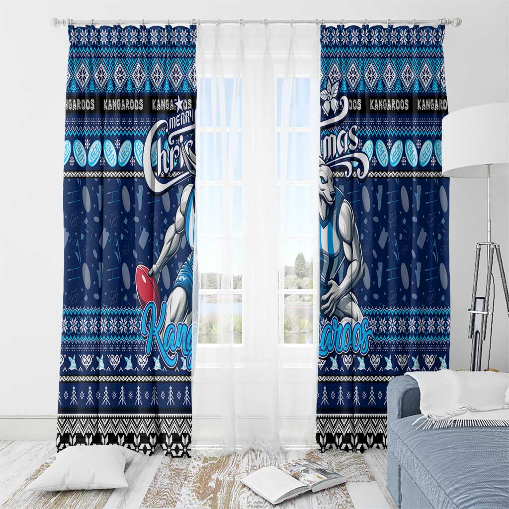 Kangaroos Football Xmas Window Curtain Australia AFL Mascot