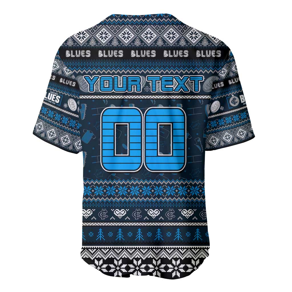 Personalized Blues Rugby Xmas Baseball Jersey Australia AFL Mascot
