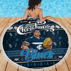 Blues Football Xmas Beach Blanket Australia AFL Mascot