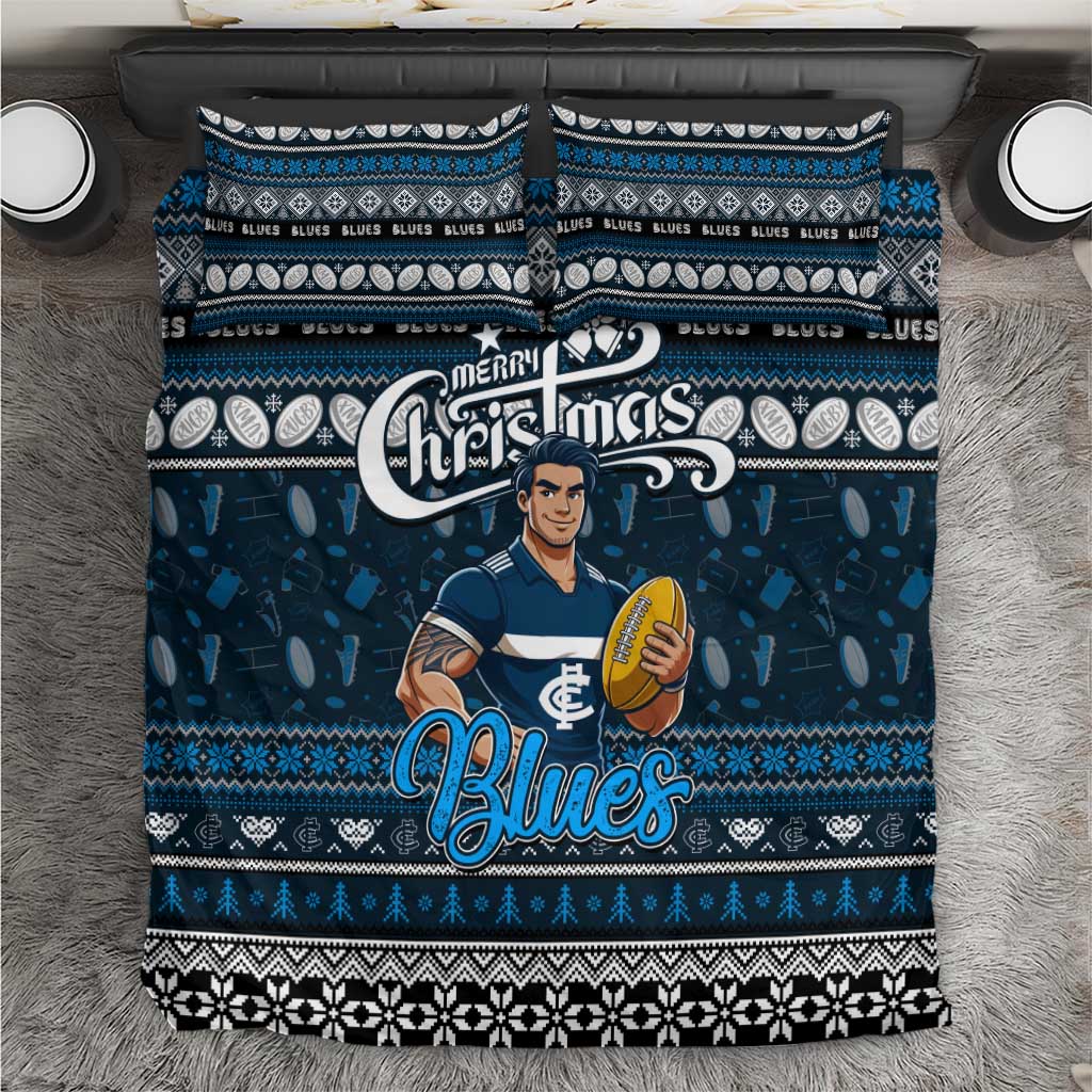 Blues Football Xmas Bedding Set Australia AFL Mascot