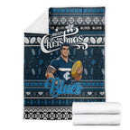 Blues Football Xmas Blanket Australia AFL Mascot