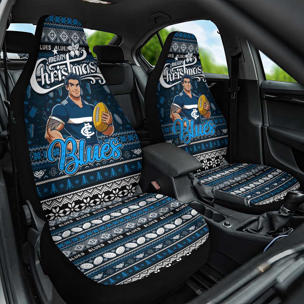 Blues Football Xmas Car Seat Cover Australia AFL Mascot