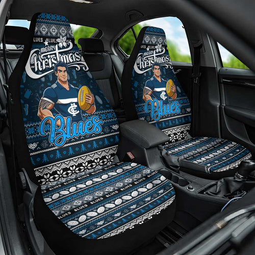 Blues Football Xmas Car Seat Cover Australia AFL Mascot
