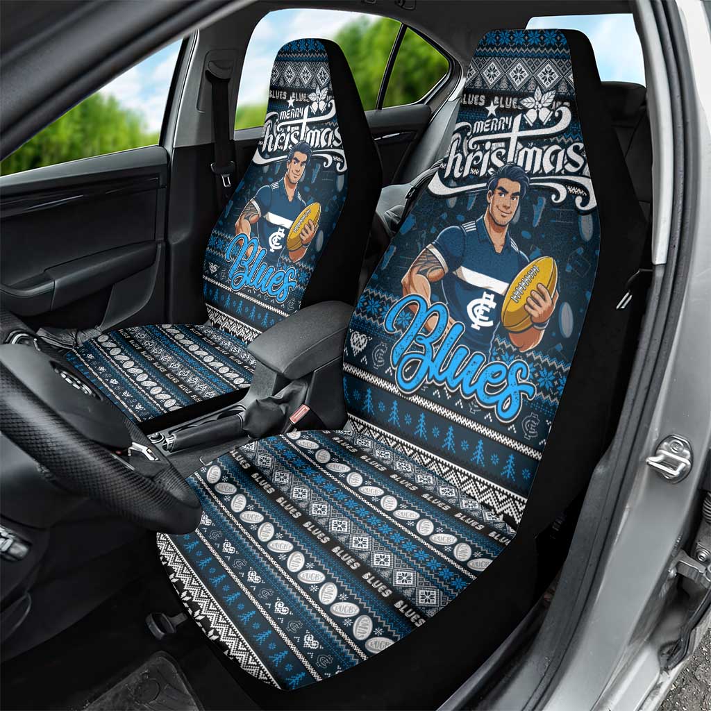 Blues Football Xmas Car Seat Cover Australia AFL Mascot
