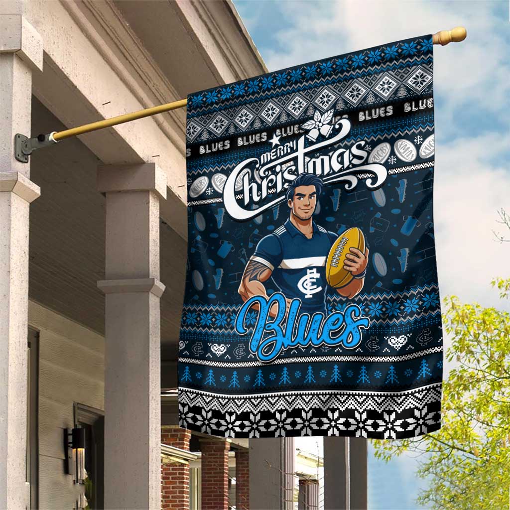 Blues Football Xmas Garden Flag Australia AFL Mascot