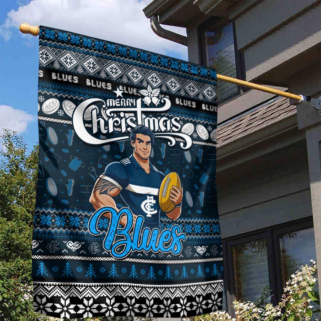 Blues Football Xmas Garden Flag Australia AFL Mascot