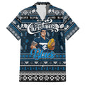 Personalized Blues Rugby Xmas Hawaiian Shirt Australia AFL Mascot