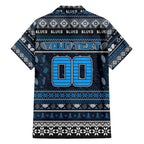 Personalized Blues Rugby Xmas Hawaiian Shirt Australia AFL Mascot