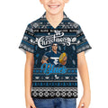 Personalized Blues Rugby Xmas Kid Hawaiian Shirt Australia AFL Mascot