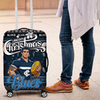 Blues Football Xmas Luggage Cover Australia AFL Mascot