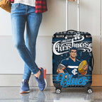 Blues Football Xmas Luggage Cover Australia AFL Mascot