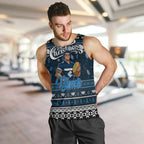 Personalized Blues Rugby Xmas Men Tank Top Australia AFL Mascot