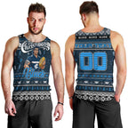 Personalized Blues Rugby Xmas Men Tank Top Australia AFL Mascot