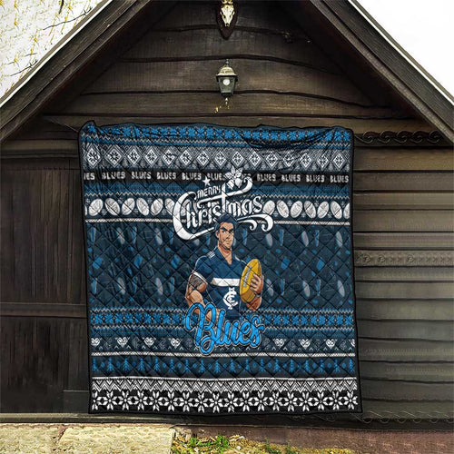 Blues Football Xmas Quilt Australia AFL Mascot