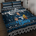 Blues Football Xmas Quilt Bed Set Australia AFL Mascot